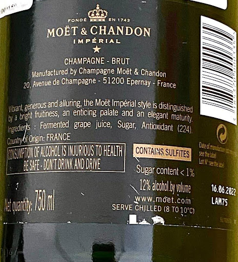Alcohol Is In a Bottle Of Champagne