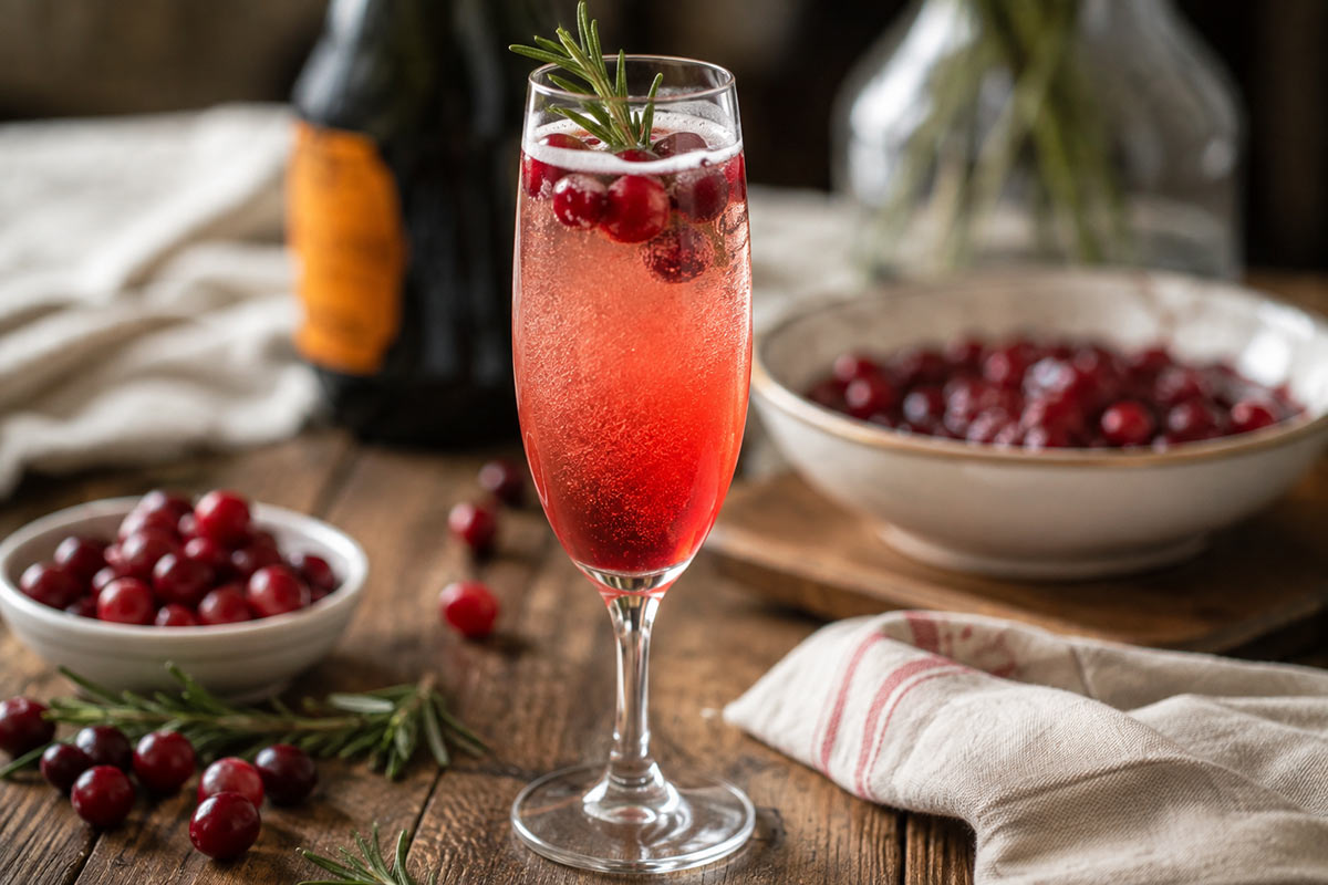 Cranberry Champagne Cocktail
