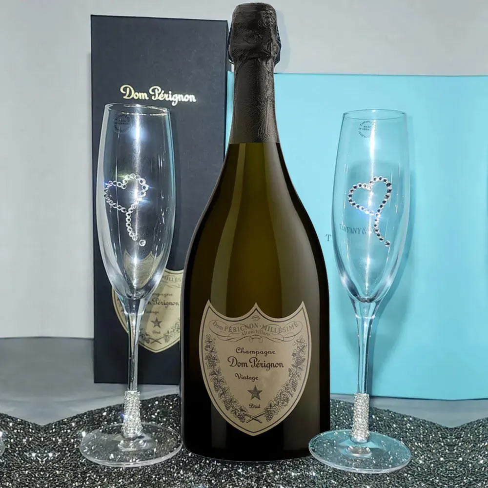 Luxury Dom Perignon Champagne Wedding Gift Set