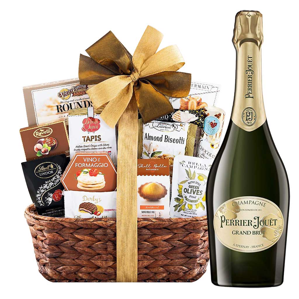 Perrier Jouet Grand Brut And Godiva 26 Pc Chocolate Gift Box