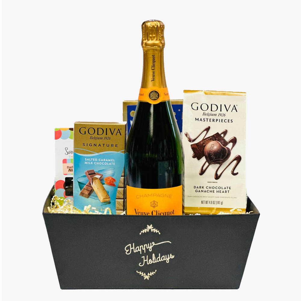 Veuve Clicquot Holiday Champagne Gift Basket