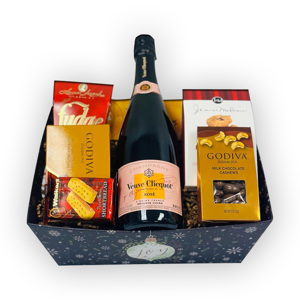 Veuve Clicquot Rose Gift Basket - Buy Online