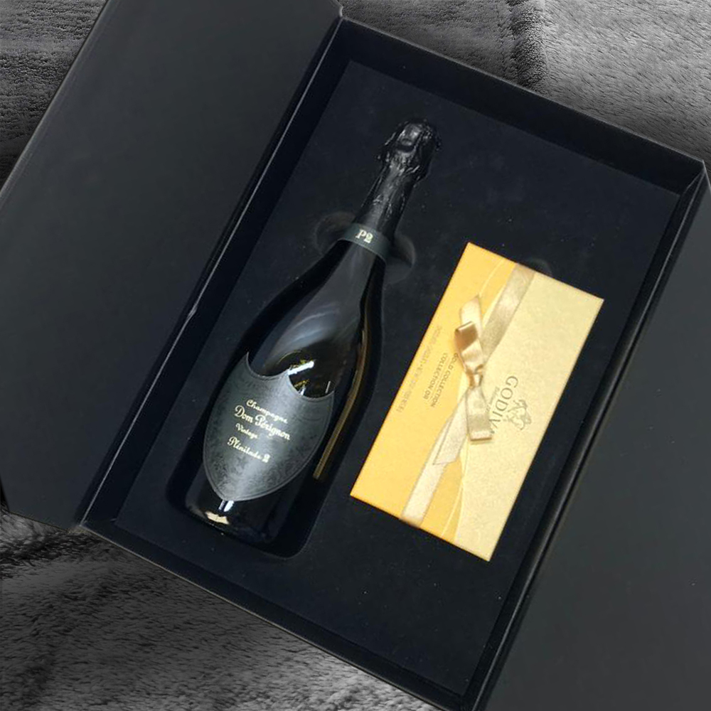 Dom Perignon P2 Champagne & Godiva 8 Pieces Gift Box