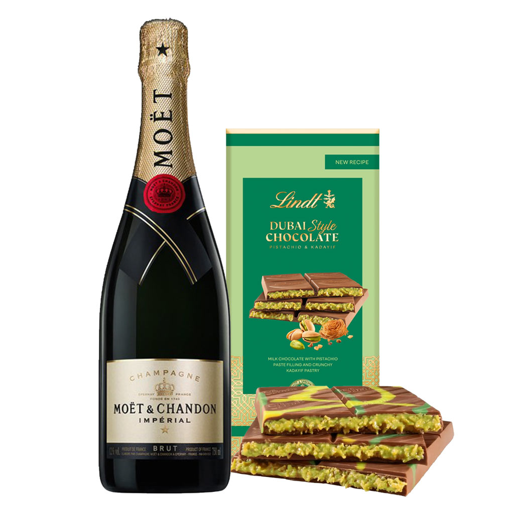 Moet & Chandon Champagne And Dubai Chocolate Gift