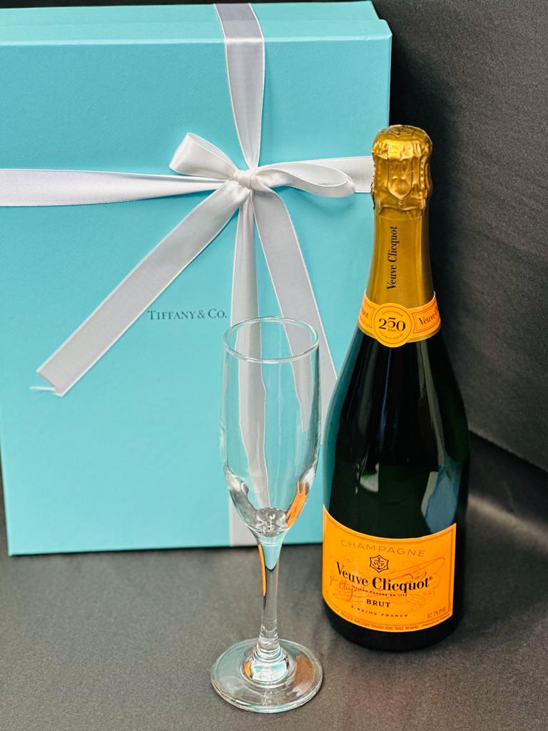 Veuve Clicquot Champagne And Tiffany & Co. Flute Gift Set