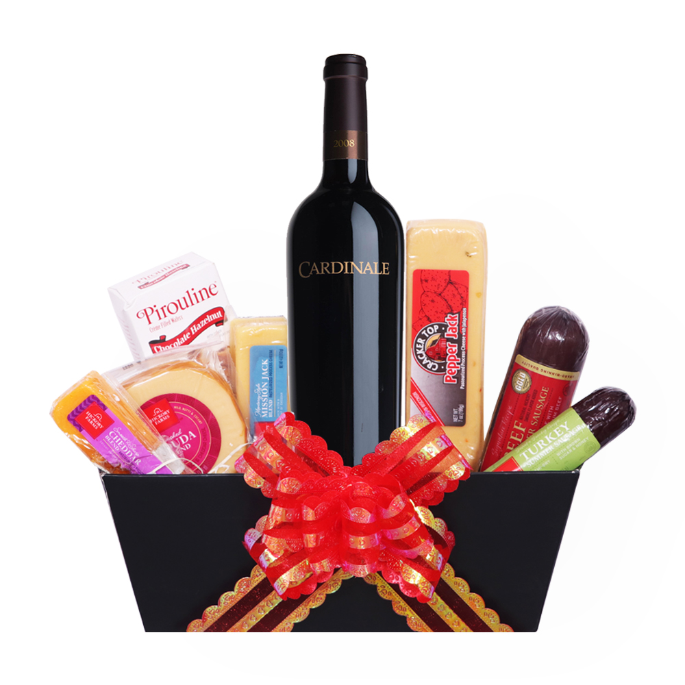 Cardinale Napa Valley Cabernet Sauvignon and Cheese Gift Baskets